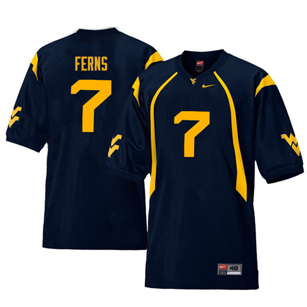 NCAA Men's Brendan Ferns West Virginia Mountaineers Navy #7 Nike Stitched Football College Retro Authentic Jersey GJ23O18HJ